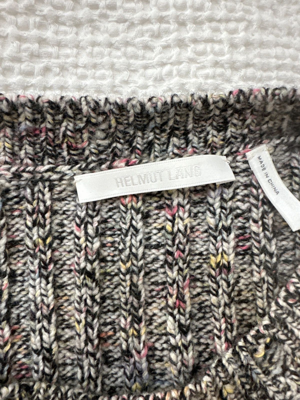 Helmut Lang Helmut Lang multicolored slashed elbow sweater Size US M / EU 48-50 / 2 - 2 Thumbnail