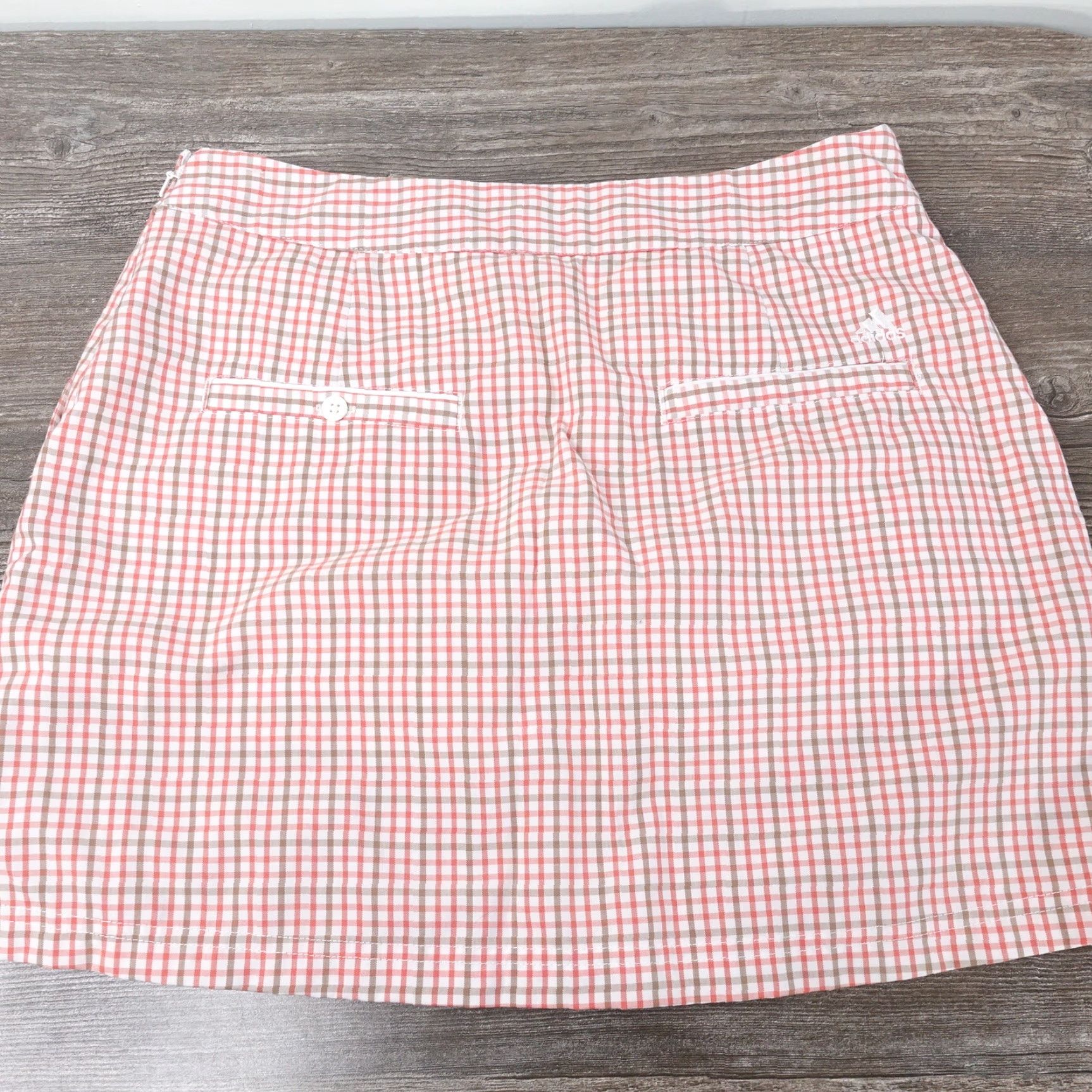 Adidas ADIDAS RED CHECK POLYESTER BLEND SKIRT SKORT WOMENS SIZE 4 Size 27" / US 4 / IT 40 - 4 Thumbnail