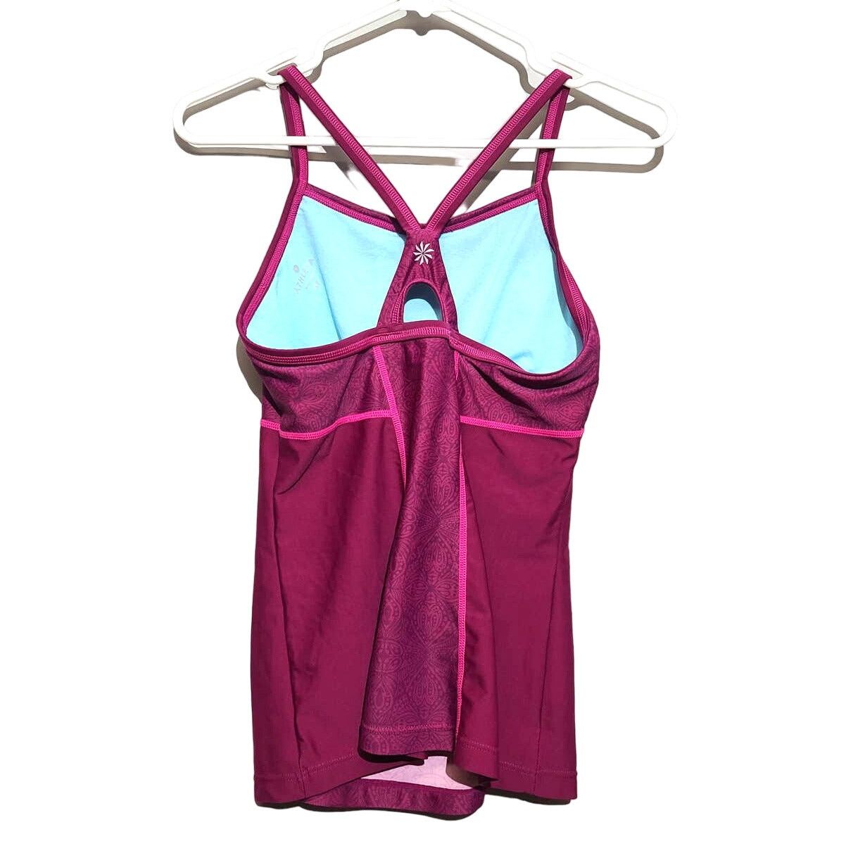 Athleta Athleta Dive In Medley Tankini Top in Raspberry Small Tall Size S / US 4 / IT 40 - 2 Thumbnail