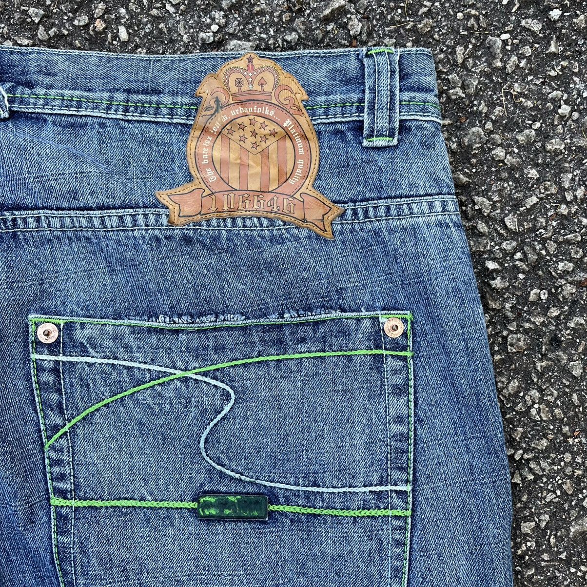 Southpole VTG 90s 2000s Bare Fox Denim Baggy Pants Skater Faded Blue Size US 40 / EU 56 - 12 Thumbnail