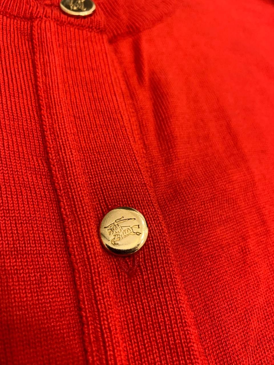 Burberry 🔥Burberry vintage wool red cardigan sweater Size XL / US 12-14 / IT 48-50 - 7 Thumbnail