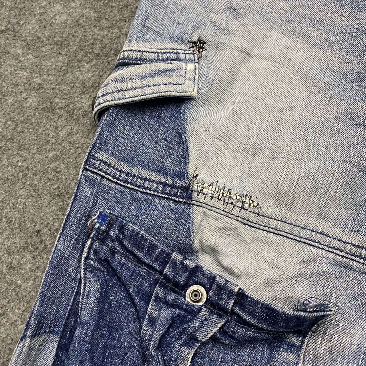 Tornado Mart 💥Best Offer💥Tornado Mart Cargo Denim Distressed Denim Size US 33 - 15 Thumbnail