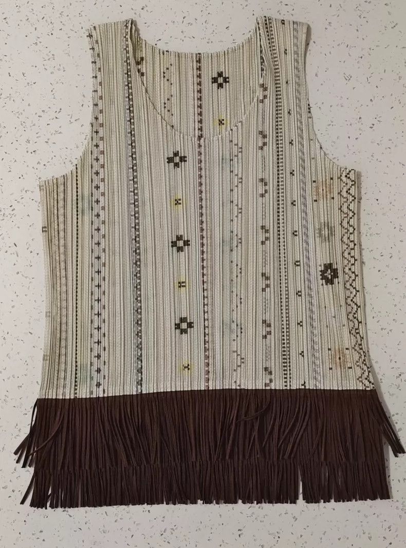 Issey Miyake Issey Miyake Mainline coffee tassel vest Size S / US 4 / IT 40 - 2 Thumbnail