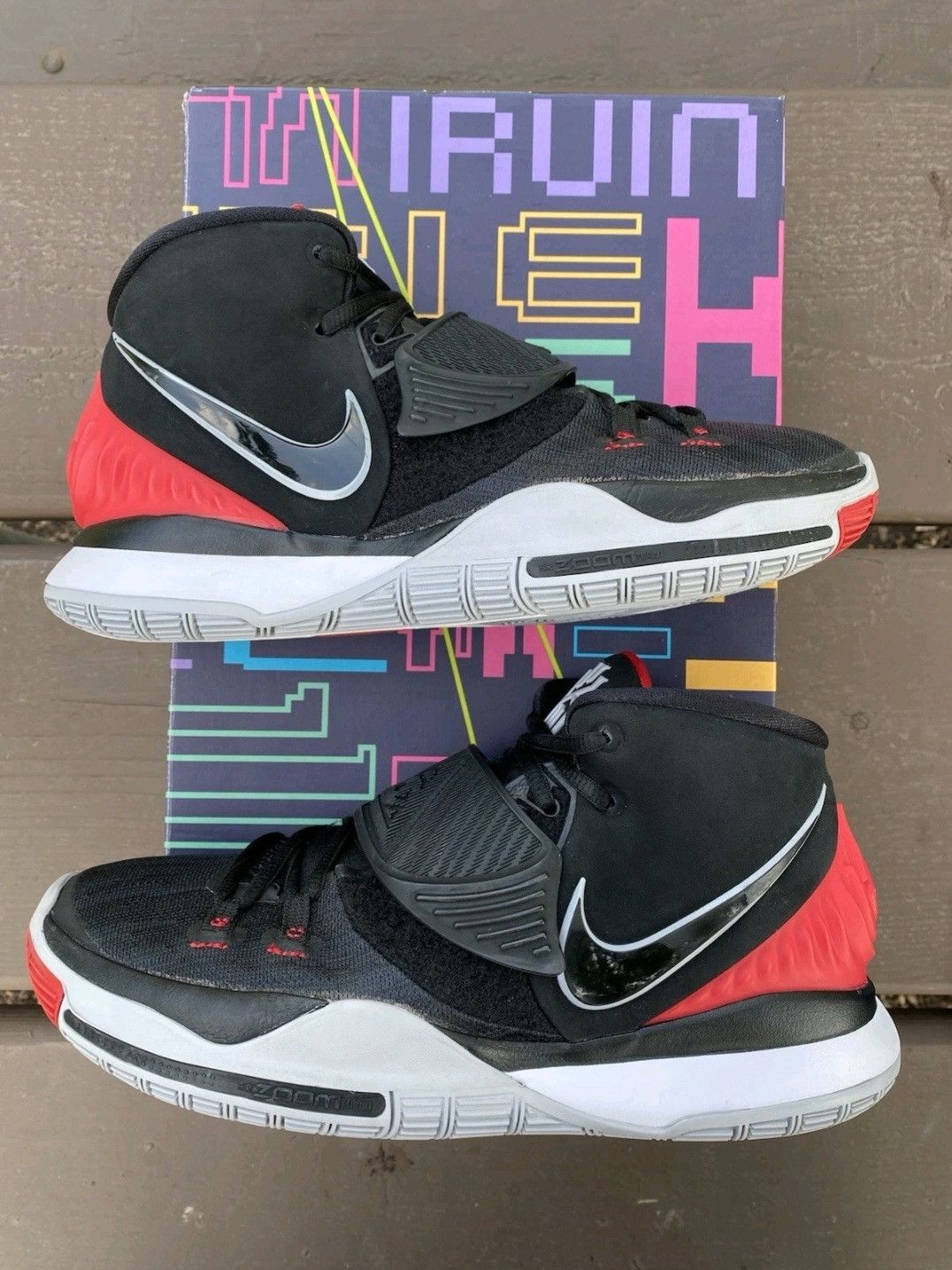 Nike Nike Kyrie 6 Bred BQ4630002 Size 8.5 Men Size US 8.5 / EU 41-42 - 3 Thumbnail