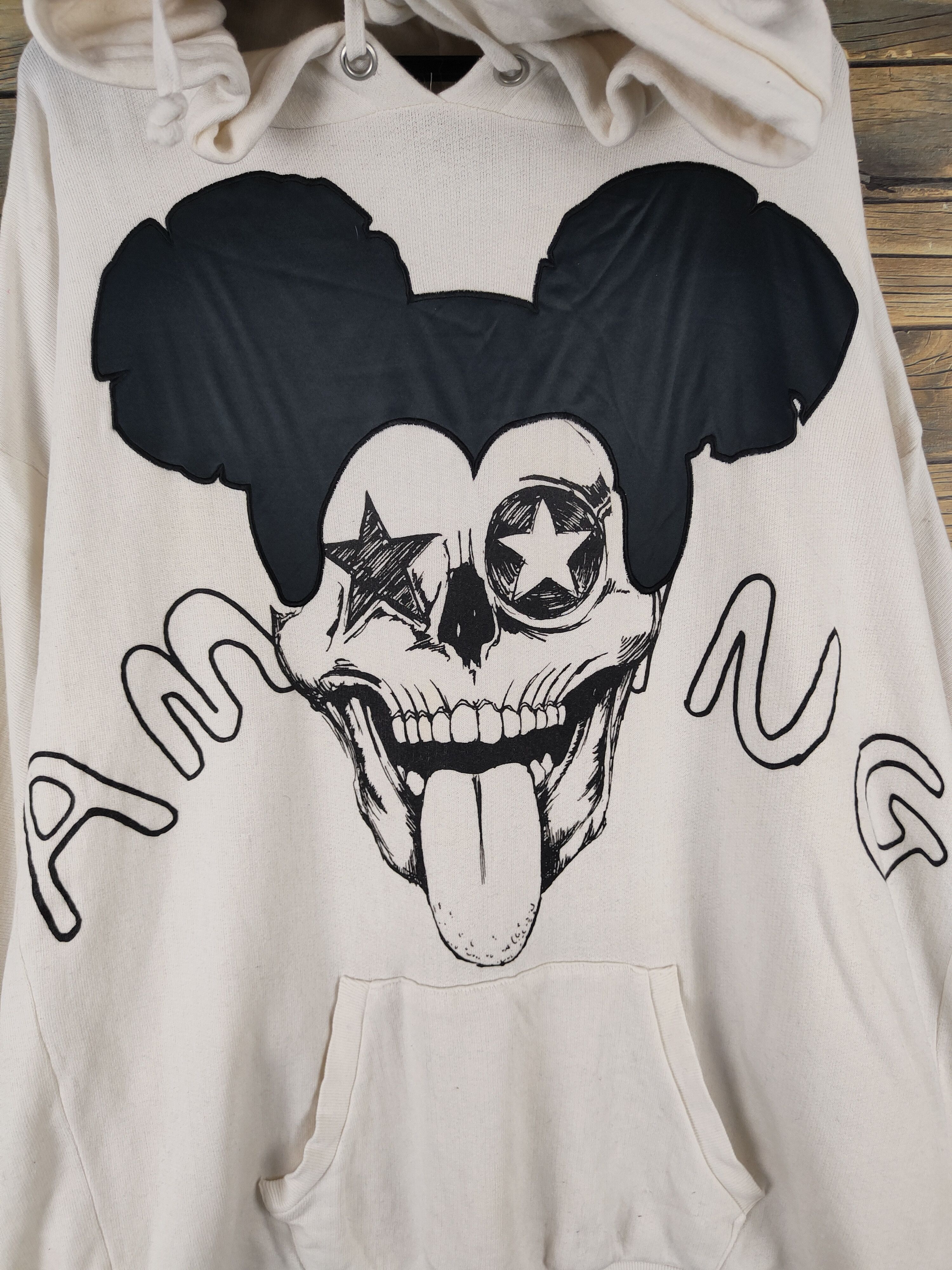 Japanese Brand DL Glad News skull Mickey Horror baggie hoodie ear #W2104 Size US XL / EU 56 / 4 - 2 Thumbnail
