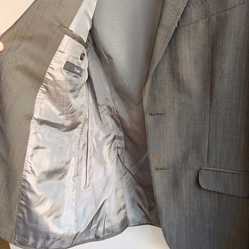 Z Zegna Ermenegildo Z Zegna Gray Suit Jacket Blazer Wool Mohair 46 S Size 46R - 5 Thumbnail