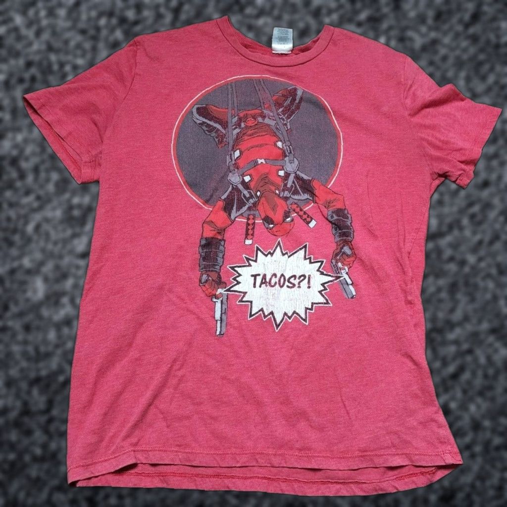 Vintage VINTAGE Marvel Deadpool T Shirt Mens M Tacos? Super Hero Comics Distressed Size US M / EU 48-50 / 2 - 1 Thumbnail