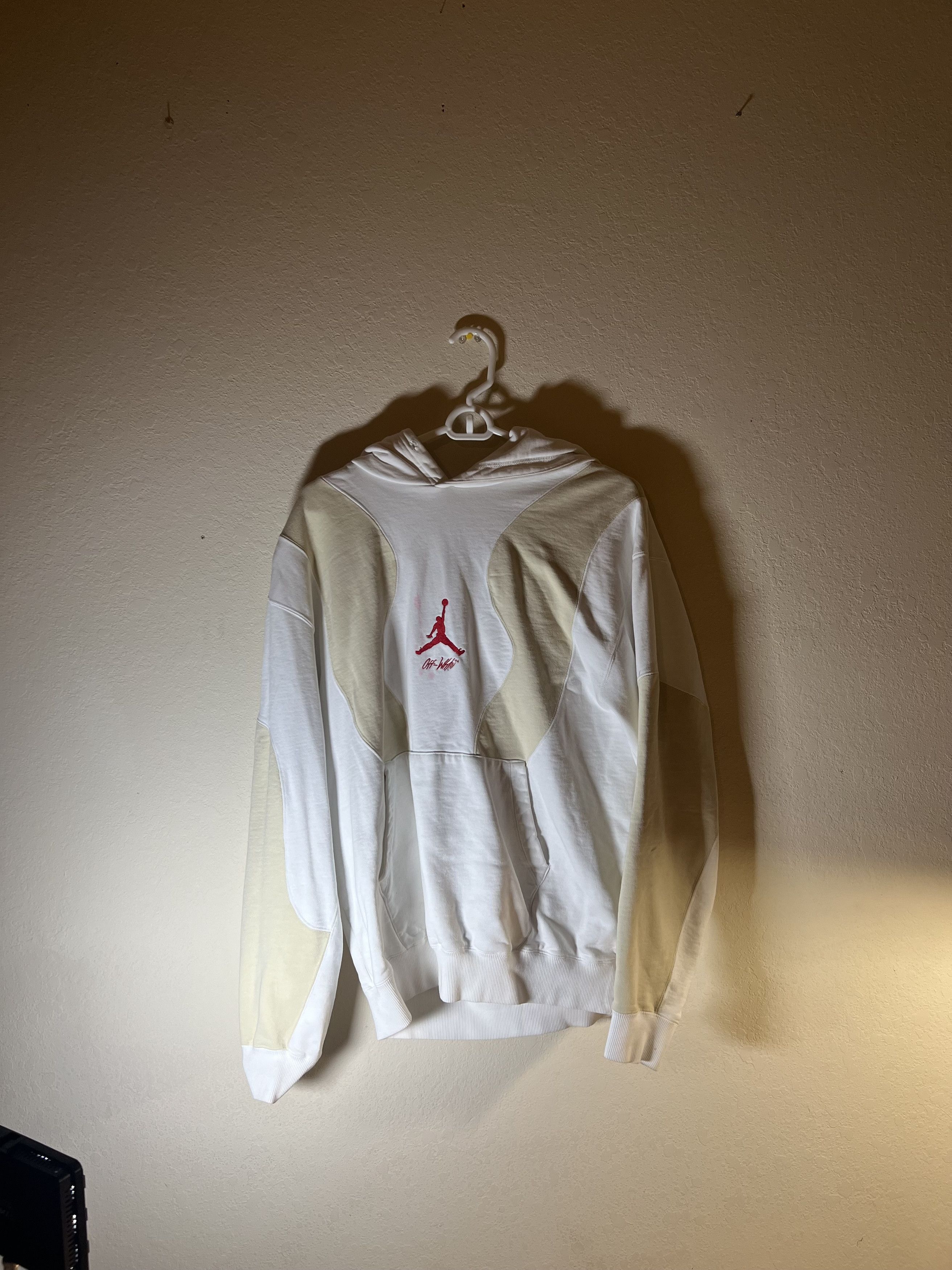 Jordan Brand Off-white X Nike Jordan SS21 Red Logo Embroidered Hoodie Size US L / EU 52-54 / 3 - 2 Thumbnail