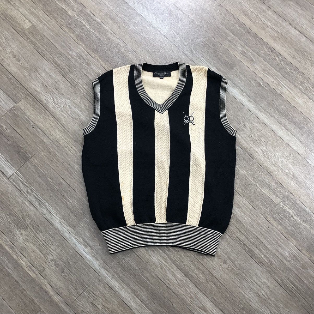 Christian Dior Monsieur Vintage Christian Dior Monsieur Stripe Luxury Knit Vest Size US L / EU 52-54 / 3 - 1 Thumbnail