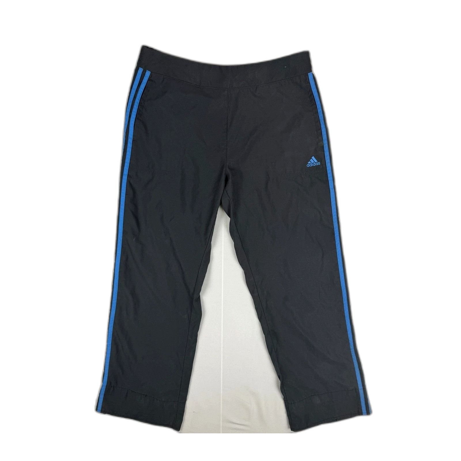 Adidas Adidas Track Pants Mens M Black Blue 3-Stripes Athletic Jogg Size US 26 / EU 42 - 1 Thumbnail
