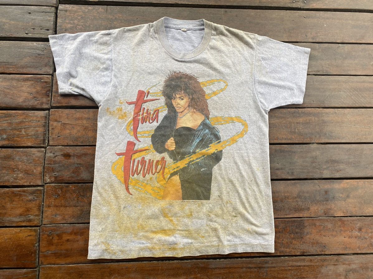 image of Rap Tees x Vintage Tina Turner 1987 World Tour in Grey, Men's (Size Large)