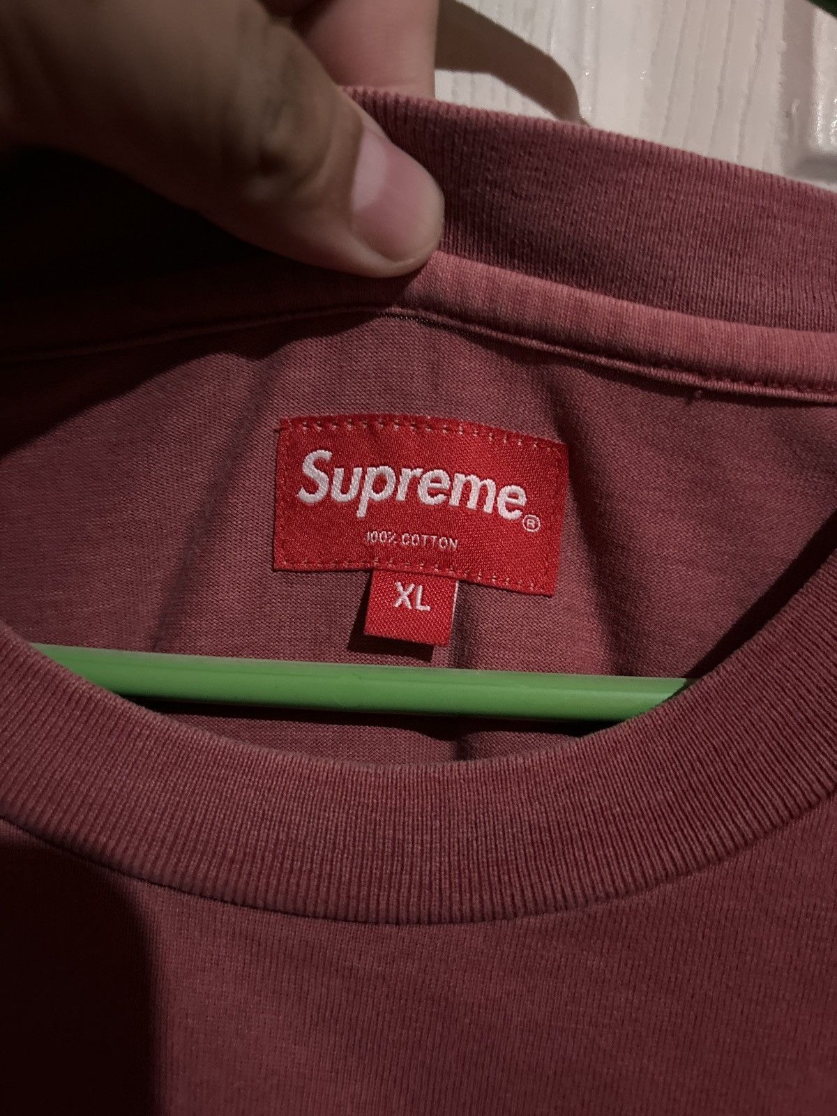 Supreme Supreme Overdyed Pocket Tee - Dark Red Size US XL / EU 56 / 4 - 3 Thumbnail