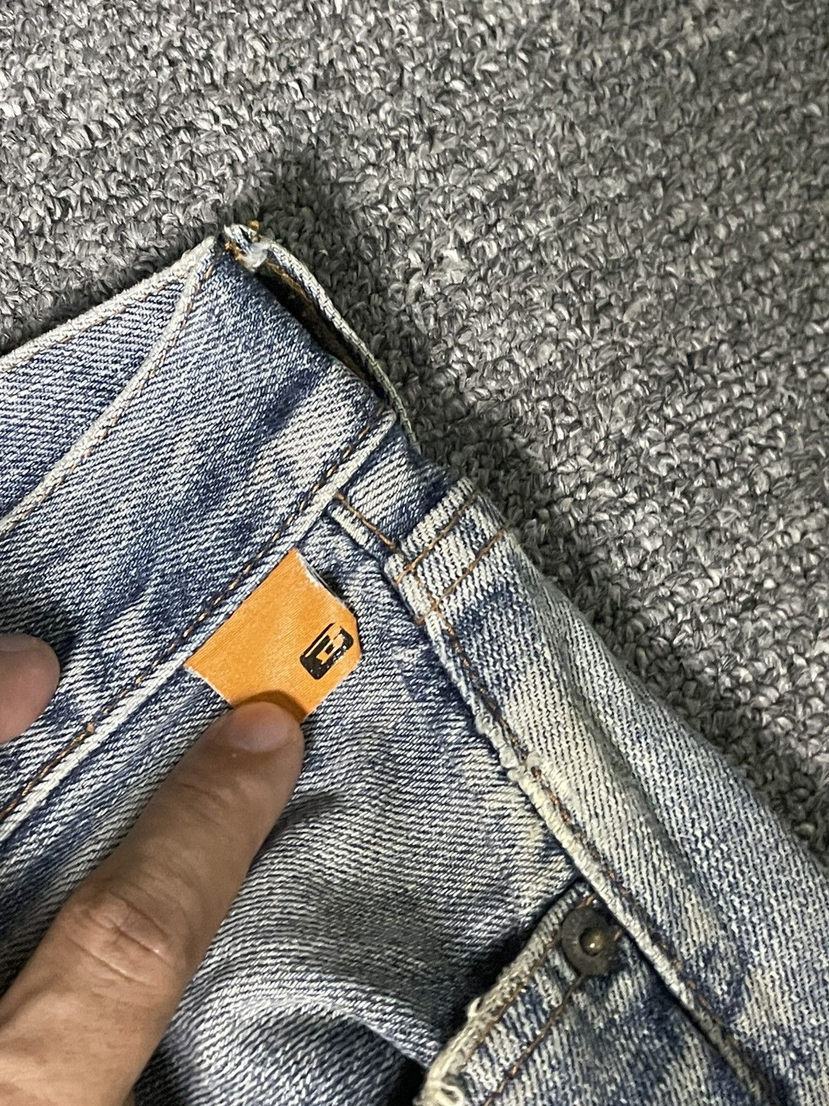 Big John × Vintage Vintage BIG JOHN Straight Cut Ripped Jeans (83) Size US 33 - 7 Thumbnail
