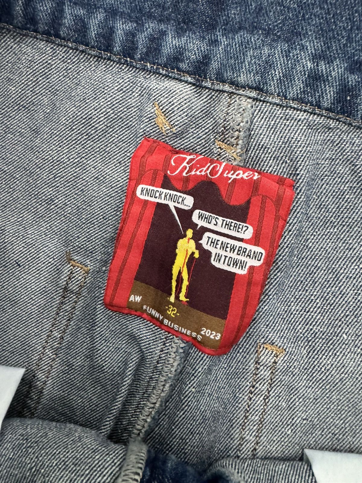KidSuper Kidsuper Studios Blue Face Jeans Size US 32 / EU 48 - 4 Thumbnail