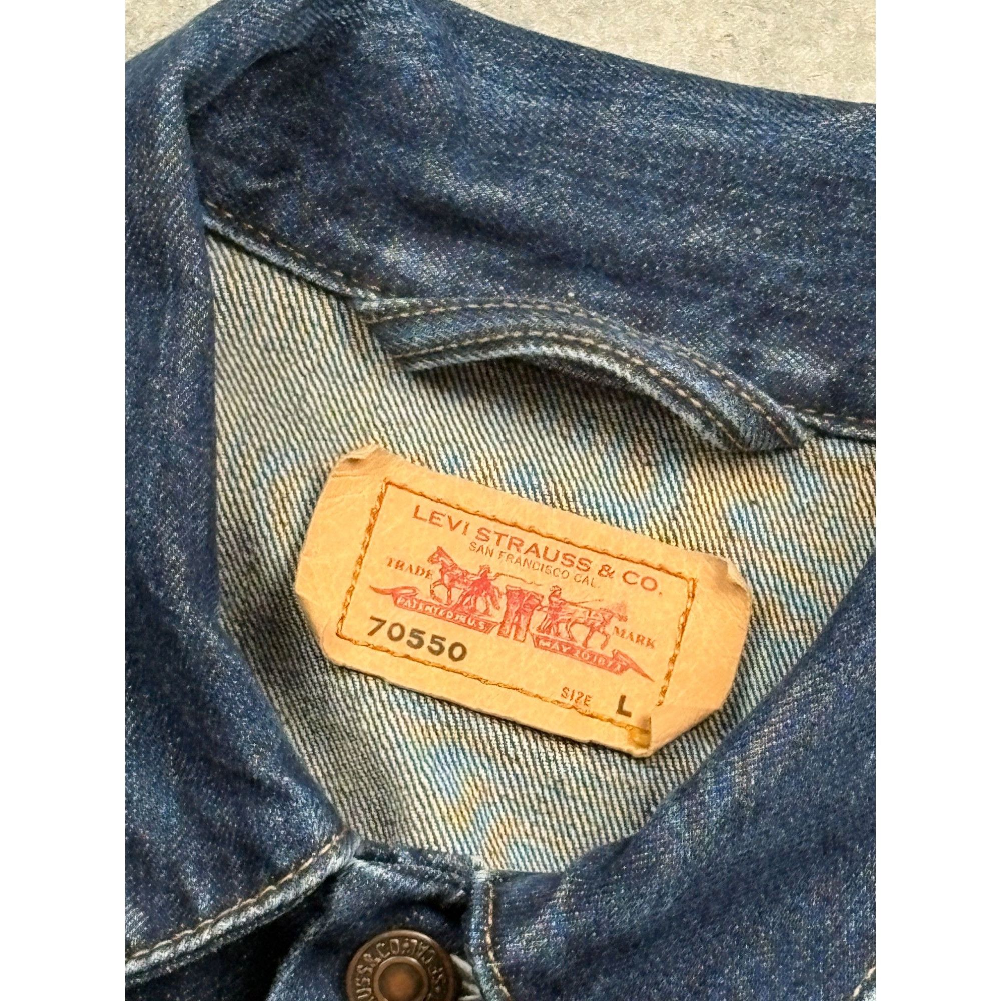 Levi's Levis Vintage Denim Trucker Jacket 70550 Large Button-Up Blu Size US L / EU 52-54 / 3 - 3 Thumbnail