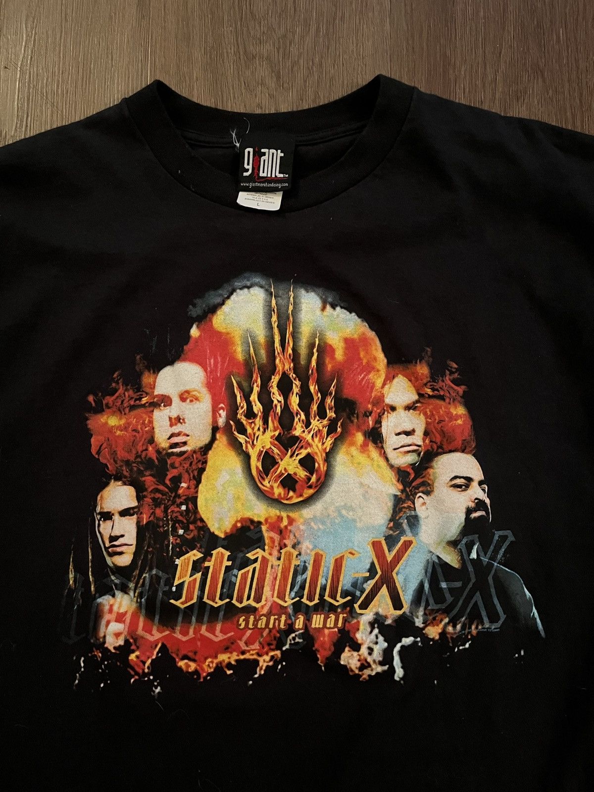 Static x giant tag shirt