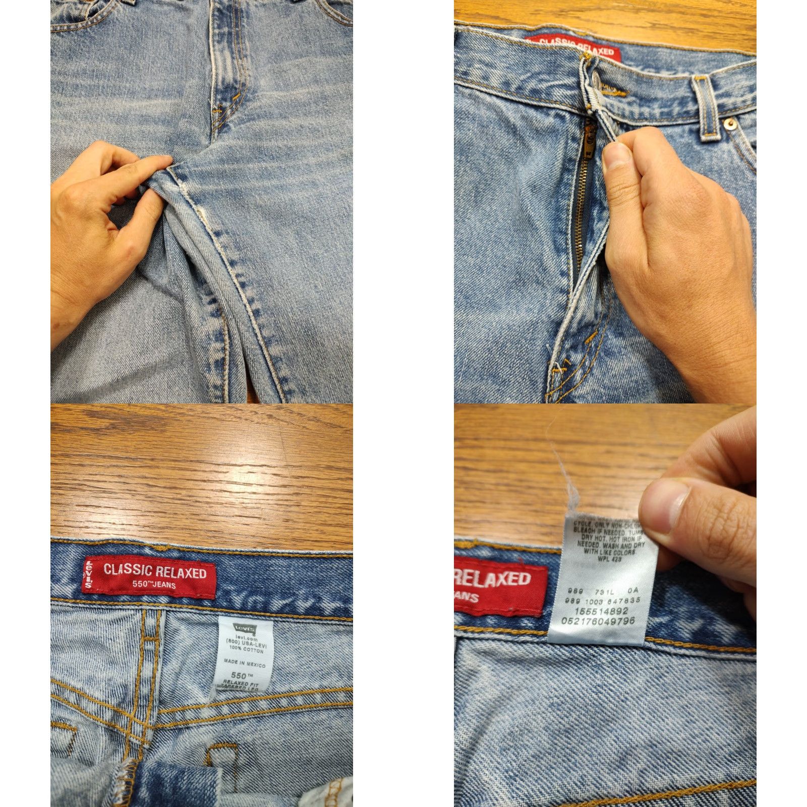 Levi's VINTAGE Levi's 550 Jeans Womens 33 x 32 Light Wash Tapered Denim 5-Pocket Red Tab 90s Womens Jeans Size 24" / US 00 / IT 34 - 8 Thumbnail