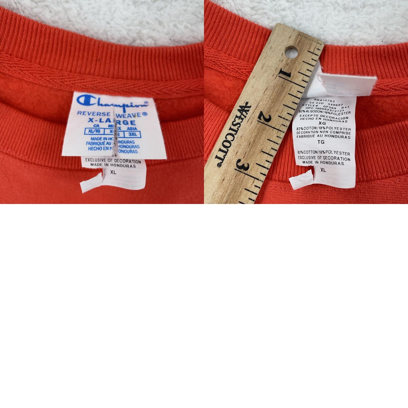 Champion Champion Sweatshirt Mens XL Red Fleece Lined Crewneck Logo Winter Fall Shirt Pullover casual multiple Size US XL / EU 56 / 4 - 9 Thumbnail