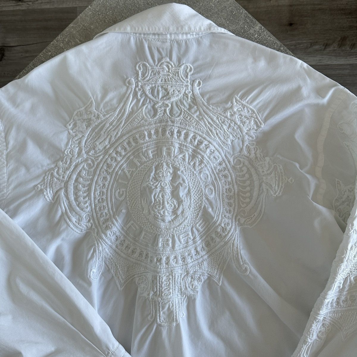 Gianfranco Ferre Vintage 90s Gianfranco Ferre Embroidered monogram shirt y2k Size US M / EU 48-50 / 2 - 9 Thumbnail
