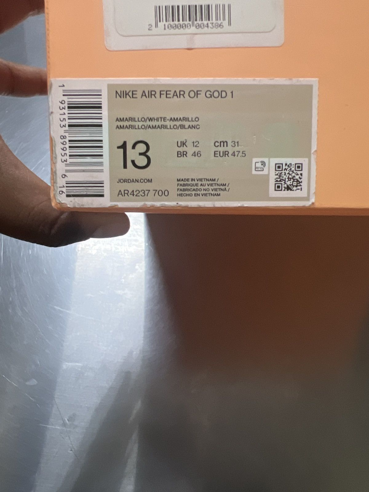 Fear of God Nike fear of god 1 yellow Size US 13 / EU 46 - 6 Thumbnail
