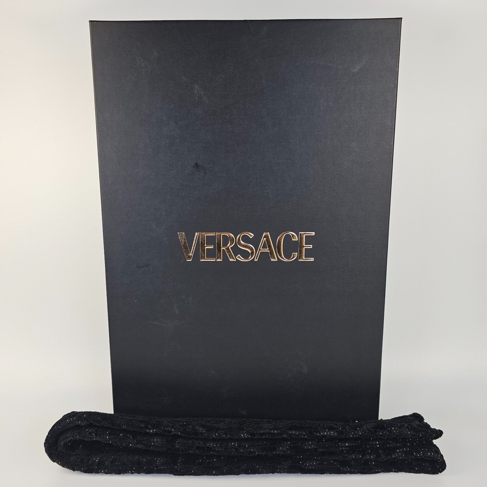 Versace VERSACE Baroque Black Long Unisex Bathrobe New Size US L / EU 52-54 / 3 - 3 Thumbnail