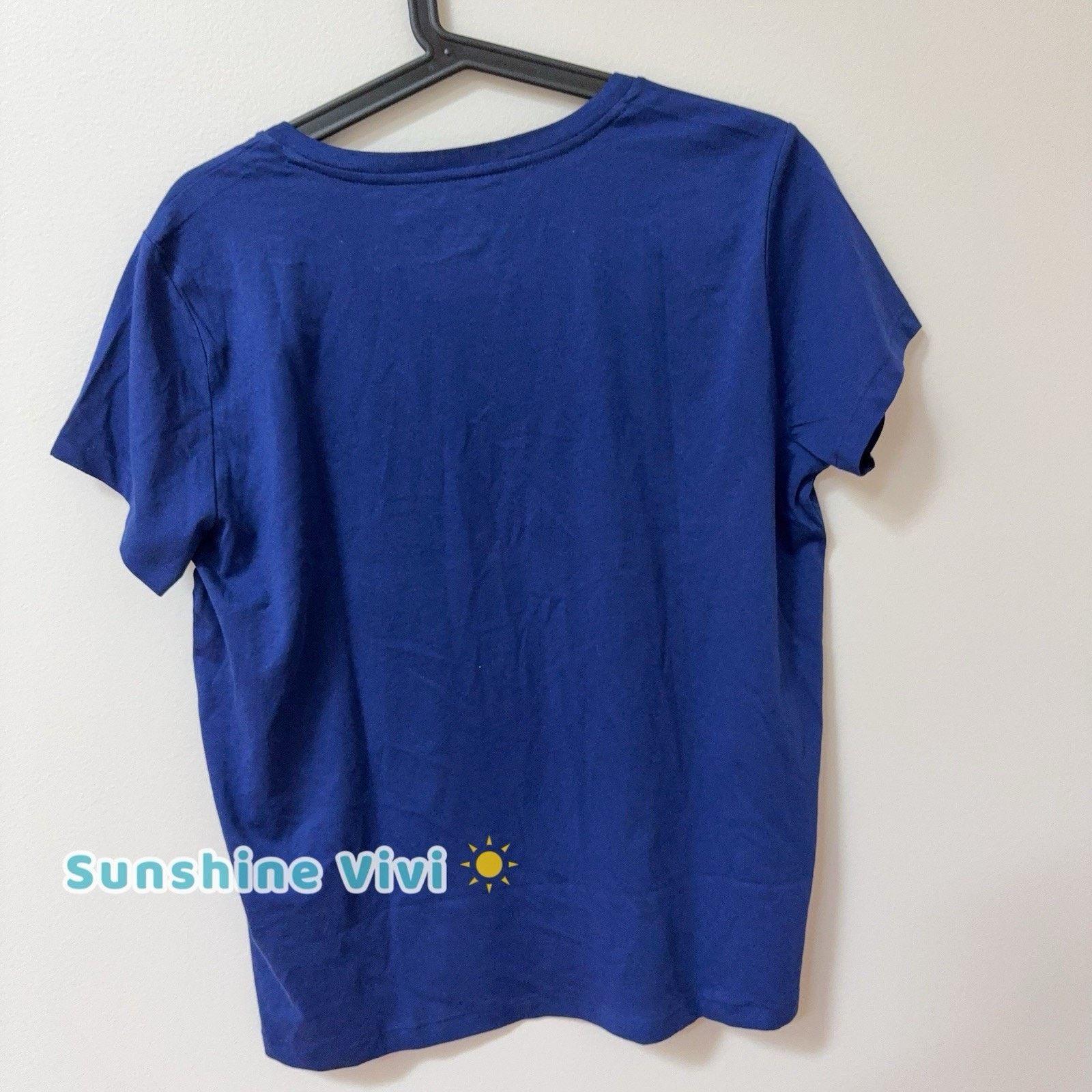 Ralph Lauren NWT Ralph Lauren Woman's Blue Cotton V Neck T Shirt Size L Size L / US 10 / IT 46 - 3 Thumbnail