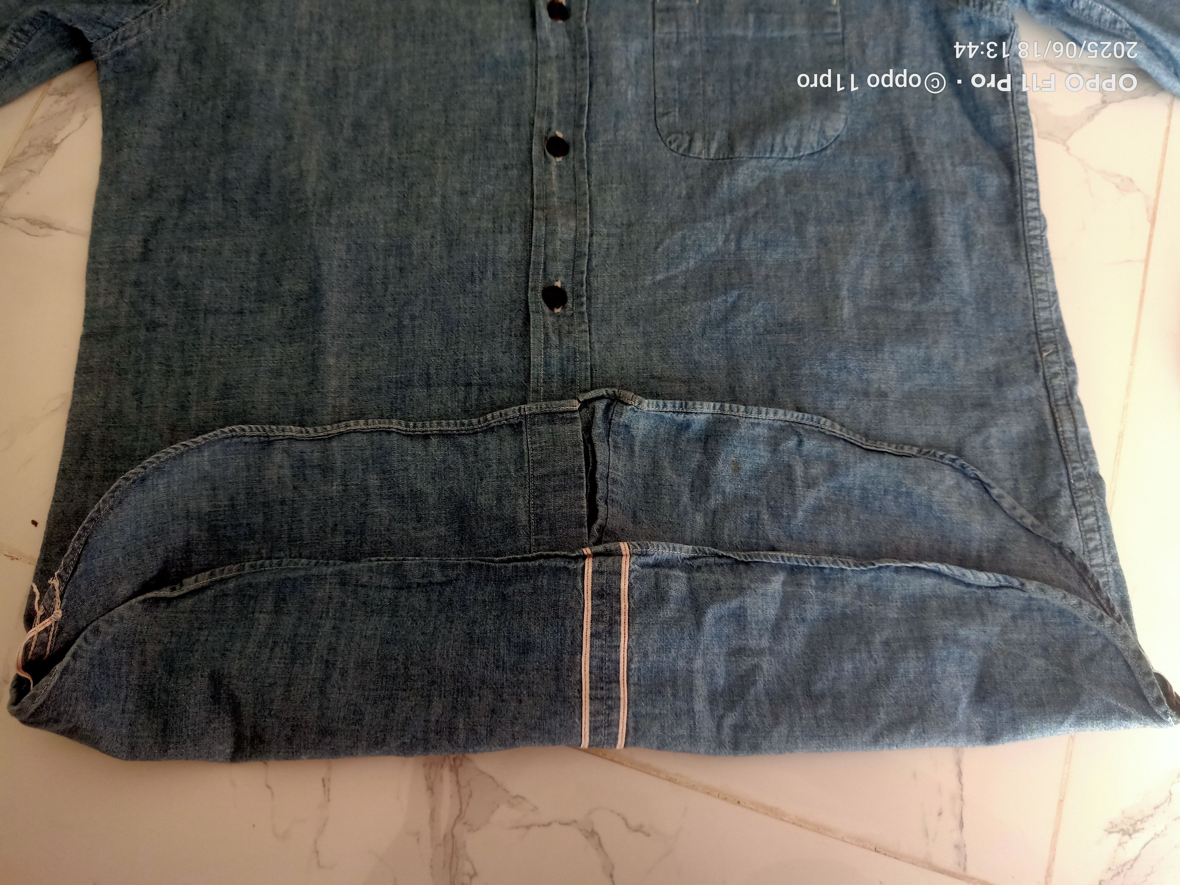 Japanese Brand × KURO Kuro Chambray SELVEDGE Men Shirt Button Up Size US L / EU 52-54 / 3 - 15 Thumbnail