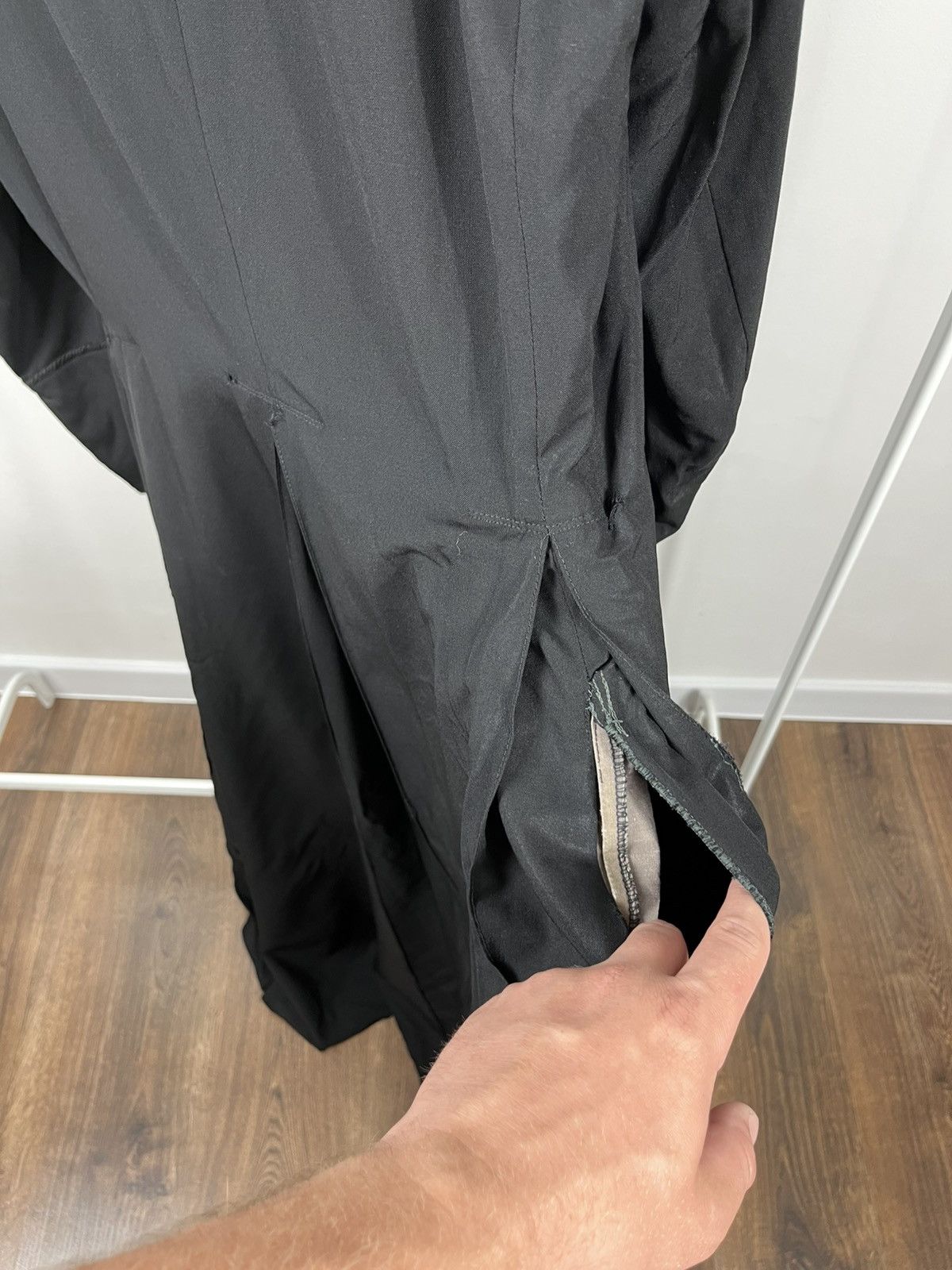 Vintage Antique Vintage Black Long Robe Coat Hidden Placket Size US M / EU 48-50 / 2 - 15 Thumbnail