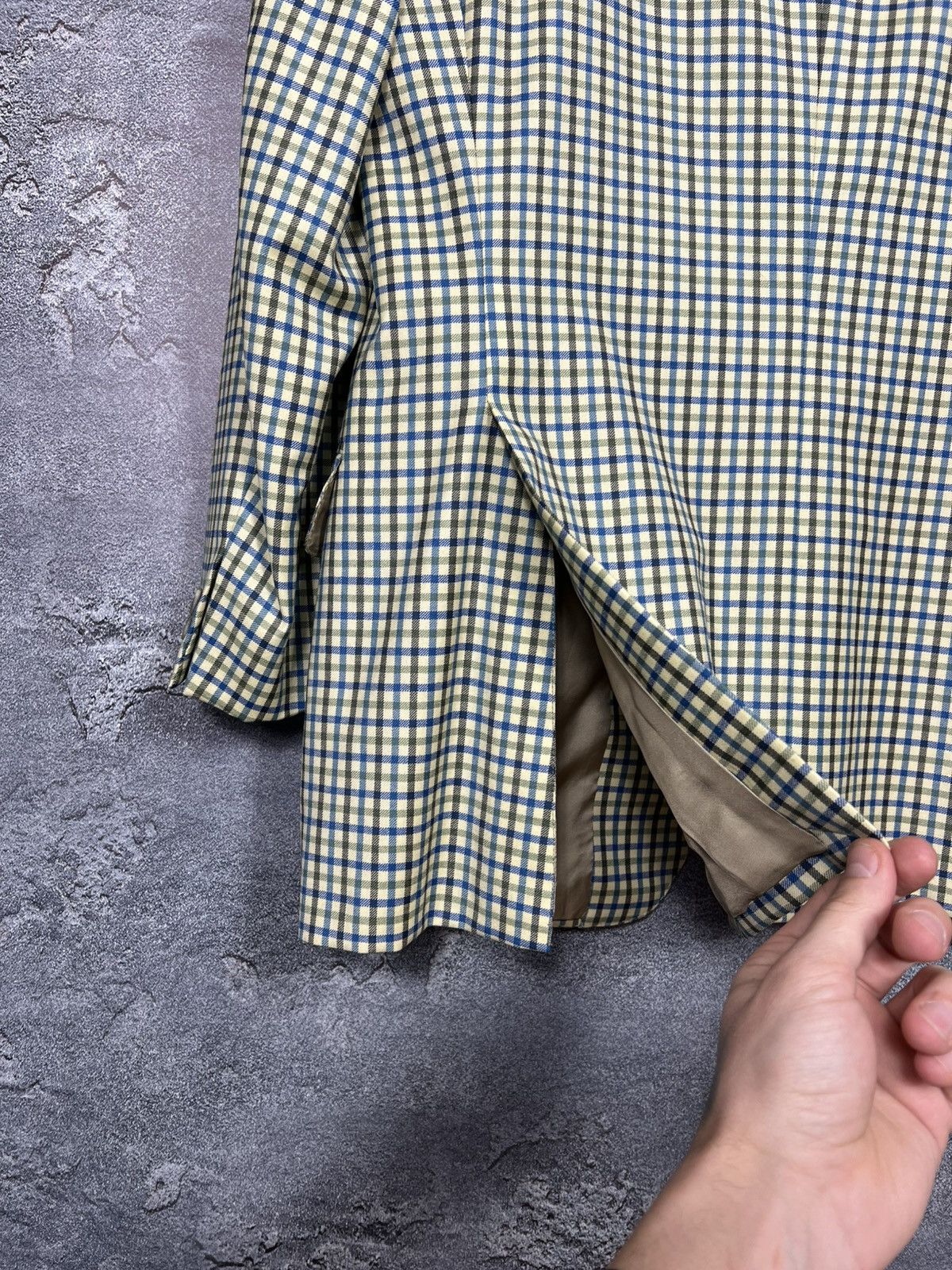 Ermenegildo Zegna Vintage Ermenegildo Zegna Super 100s Wool Checkered Blazer Size 52R - 15 Thumbnail