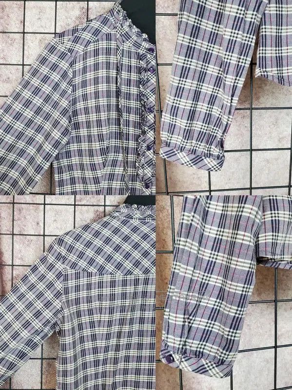 Burberry Burberry Purple Cotton Blend Embroidered Logo Shirt. Size S / US 4 / IT 40 - 6 Thumbnail
