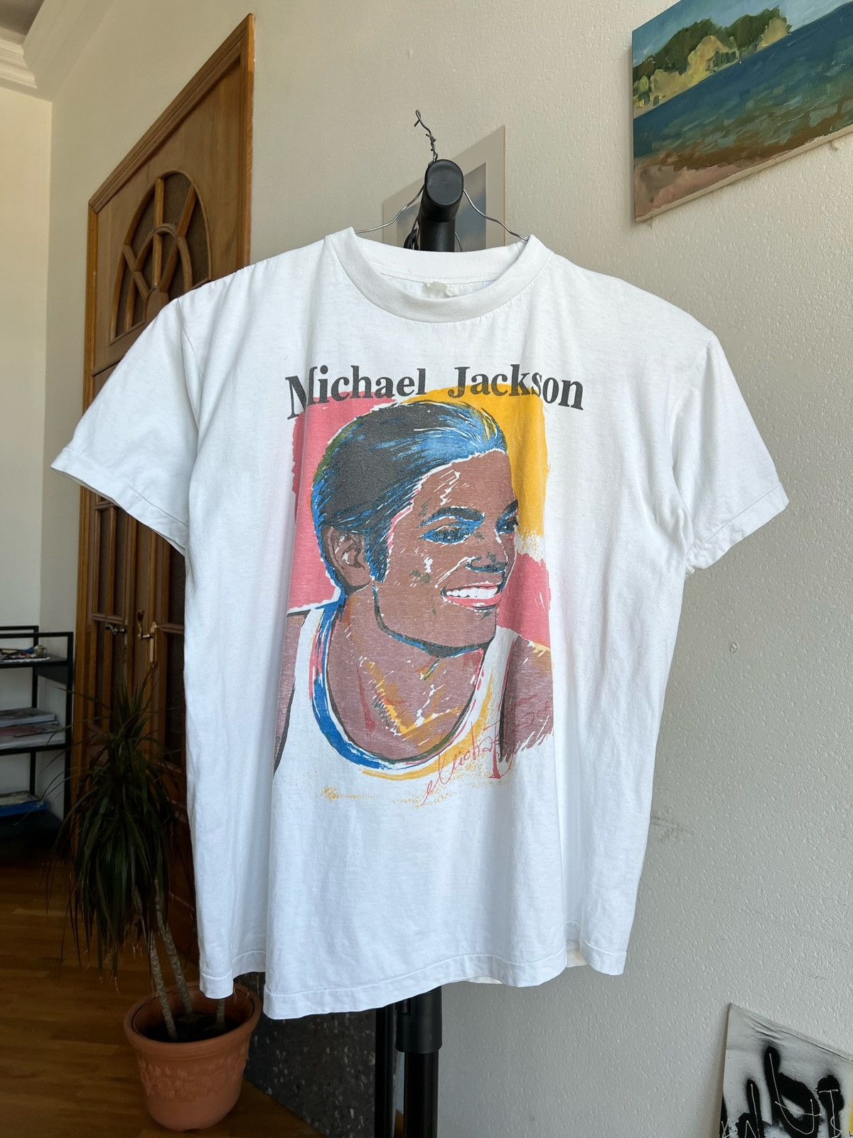 Vintage Michael Jackson Tシャツ Michael Jackson 'Thriller' Rare Vintage Distressed T-Shirt