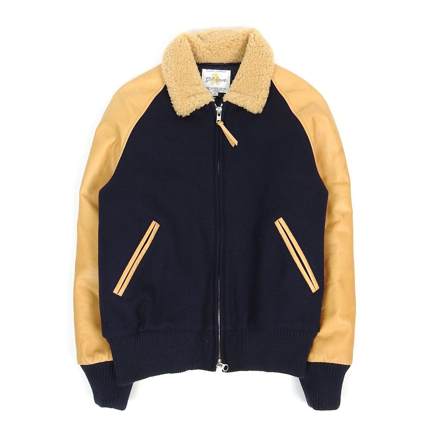Golden Bear Leather Wool Varsity with Shearling Collar Size US M / EU 48-50 / 2 - 1 Thumbnail