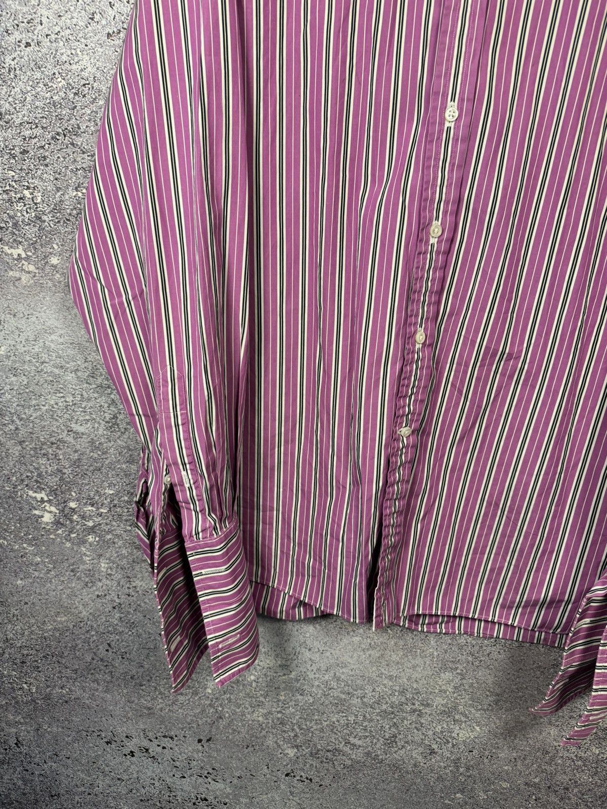 Ralph Lauren Purple Label Ralph Lauren Purple Label Striped Shirt Button Up Men’s 17 Size US XL / EU 56 / 4 - 4 Thumbnail