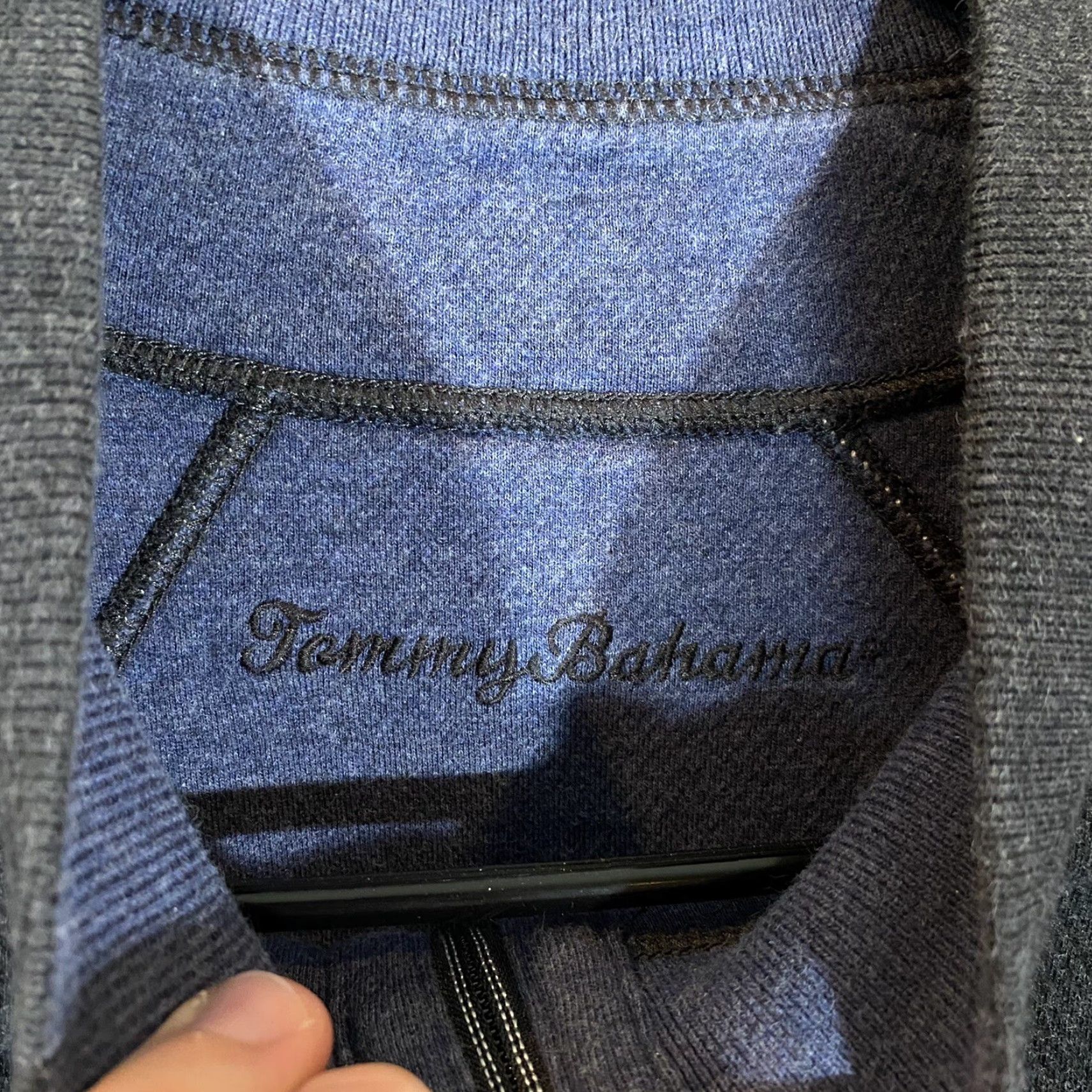 Tommy Bahama TOMMY BAHAMA Pullover Mens Large Gray Quarter 1/4 Zip Sweater Golf Casual Preppy Size US L / EU 52-54 / 3 - 3 Thumbnail