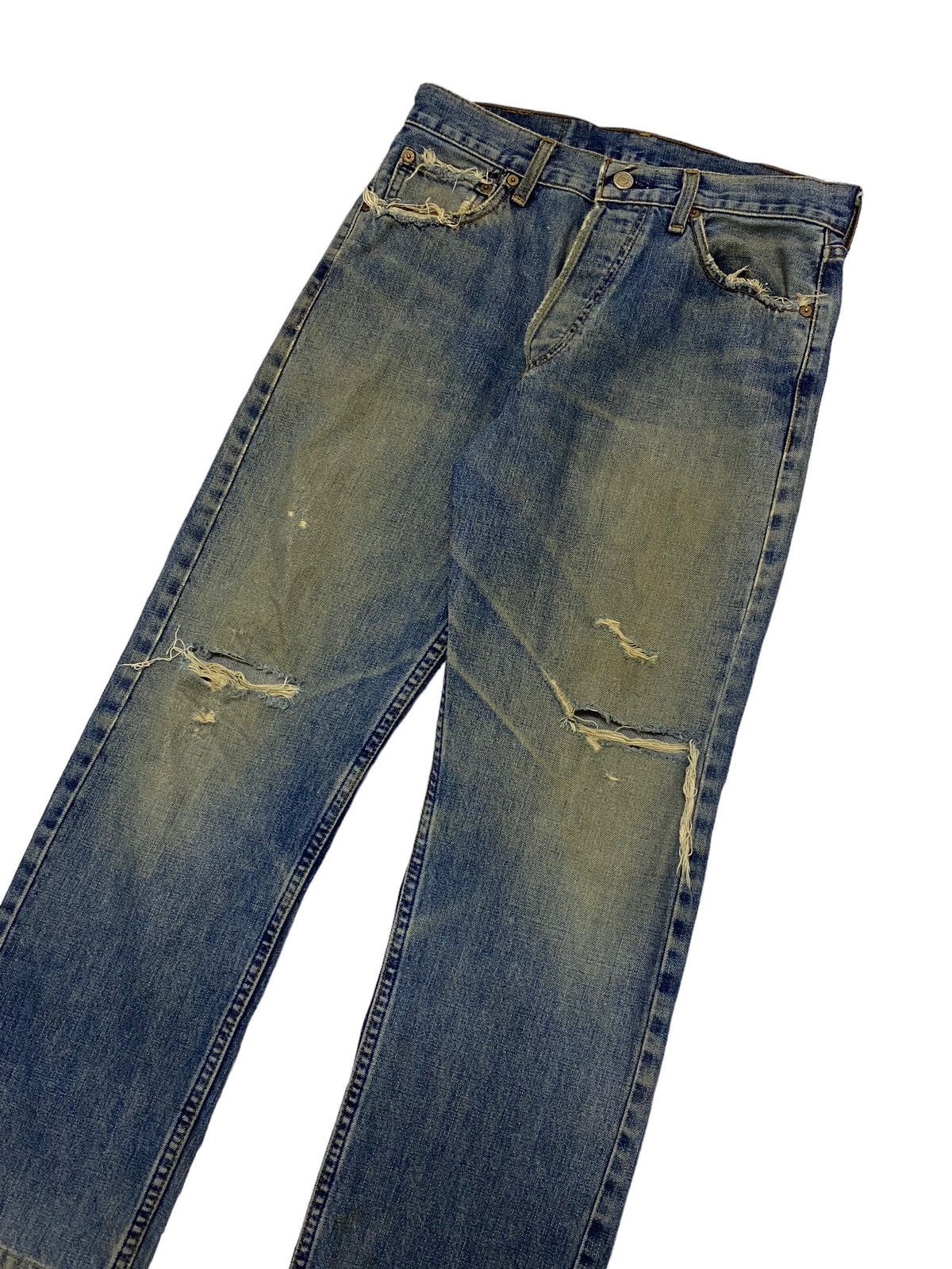 Japanese Brand × Levi's Levis Vintage Clothing 509 Mud Max Washed Coffee Button Fly Size US 29 - 5 Thumbnail