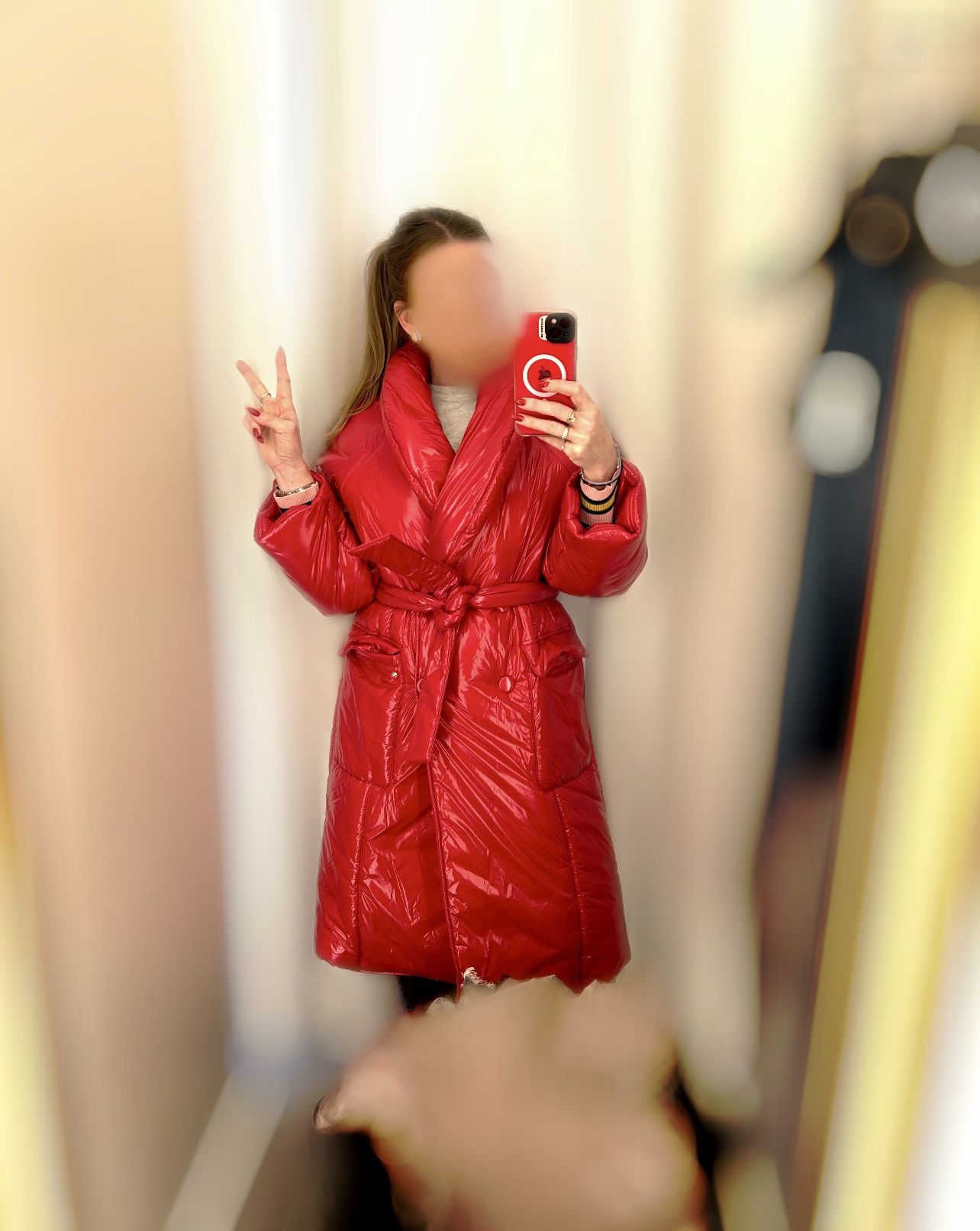 Patrizia Pepe Brand New Red Patrizia Pepe Double-Breasted Padded Coat Size M / US 6-8 / IT 42-44 - 3 Thumbnail