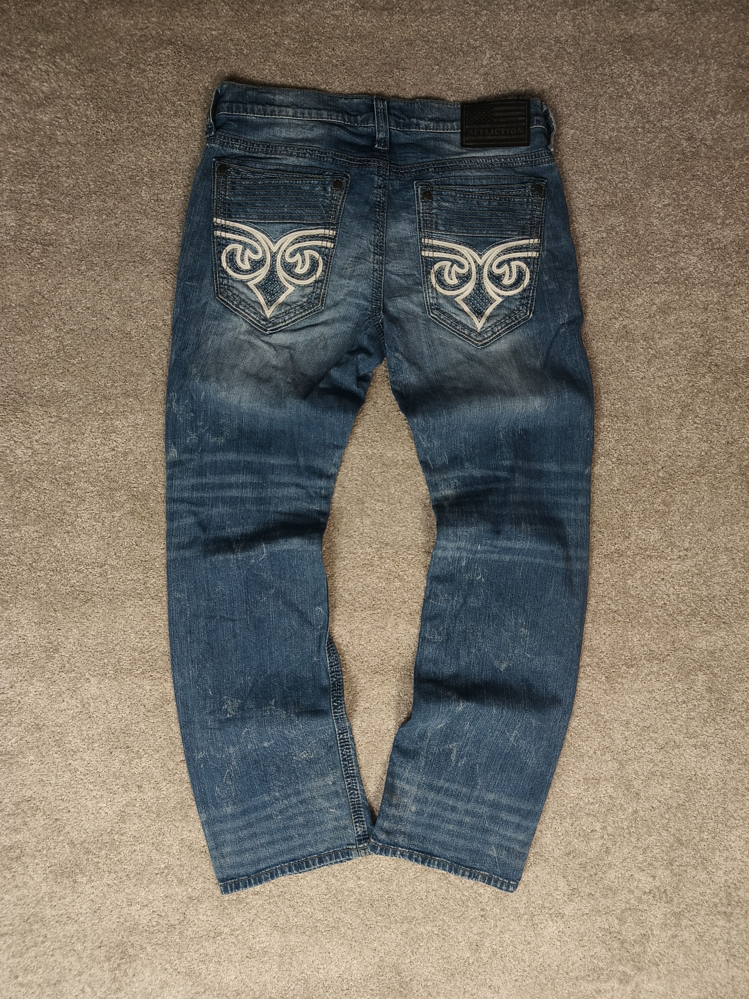 Affliction Affliction Blake Jeans Medium Wash Signature Pocket Size US 34 / EU 50 - 1 Thumbnail