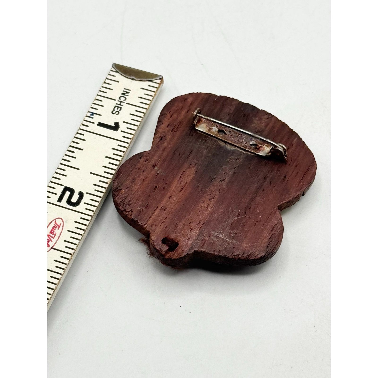 Other Estate vintage wood wooden face brooch pin Size ONE SIZE - 4 Thumbnail