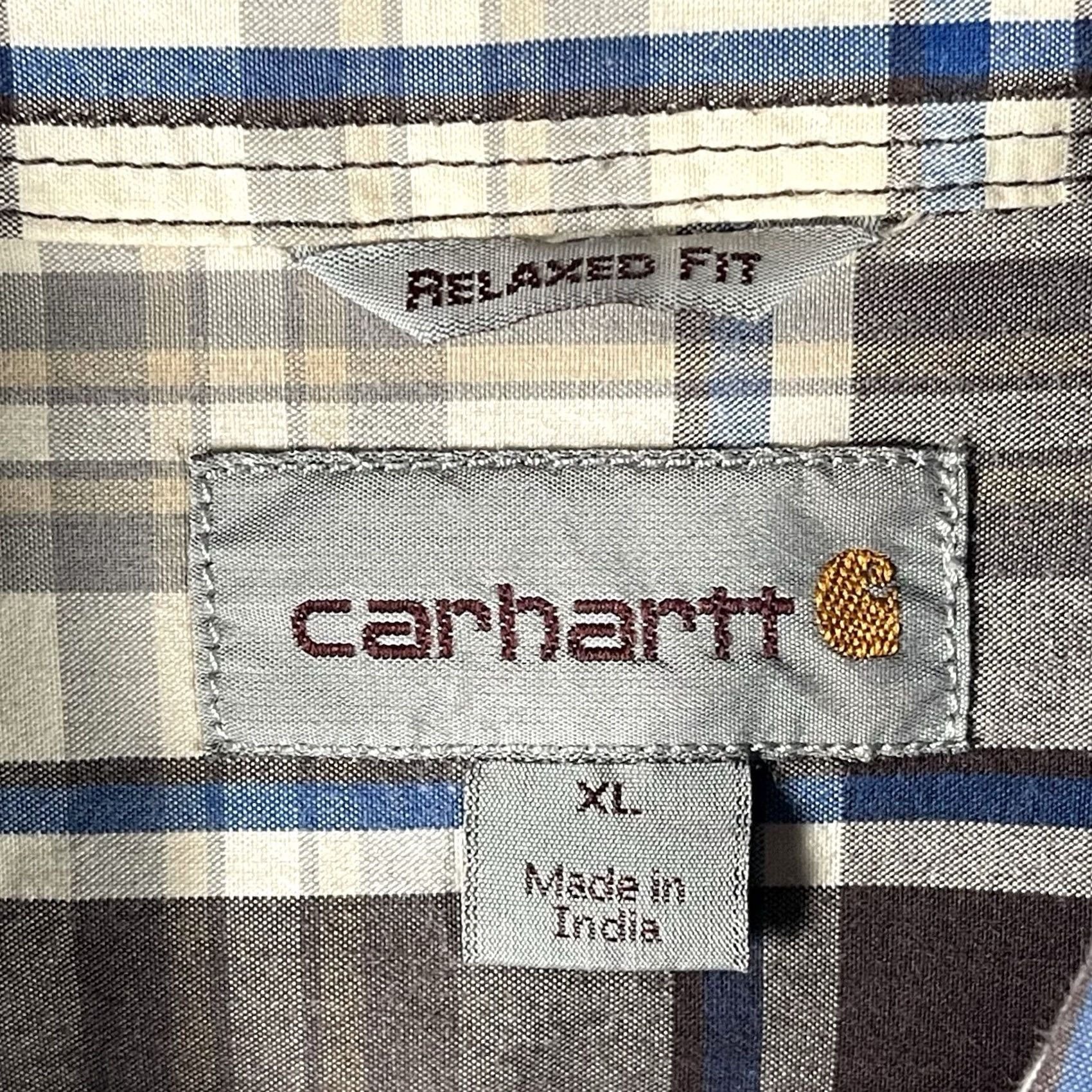 Carhartt Carhartt Shirt Mens XL Brown Plaid Short Sleeve Button-Up Relaxed Size US XL / EU 56 / 4 - 5 Thumbnail
