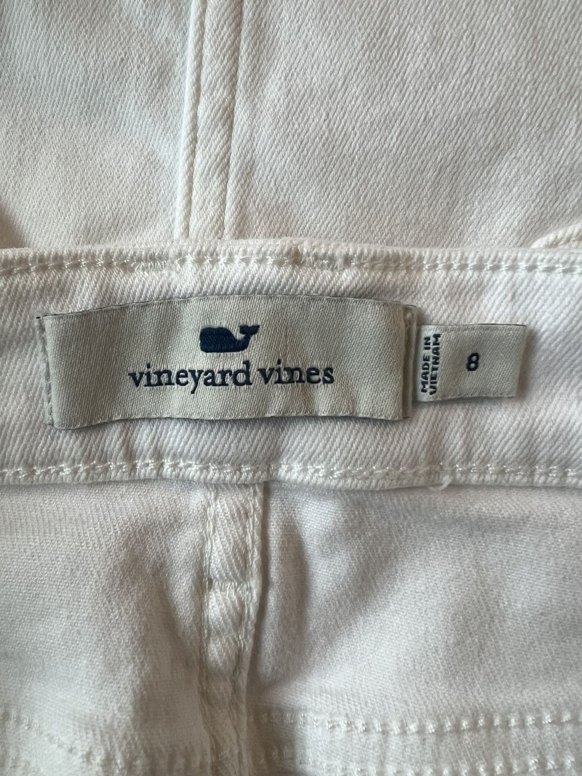 Vineyard Vines Vineyard Vines White Denim Raw Hem Mini Skirt - Size 8 Size 30" / US 8 / IT 44 - 4 Thumbnail
