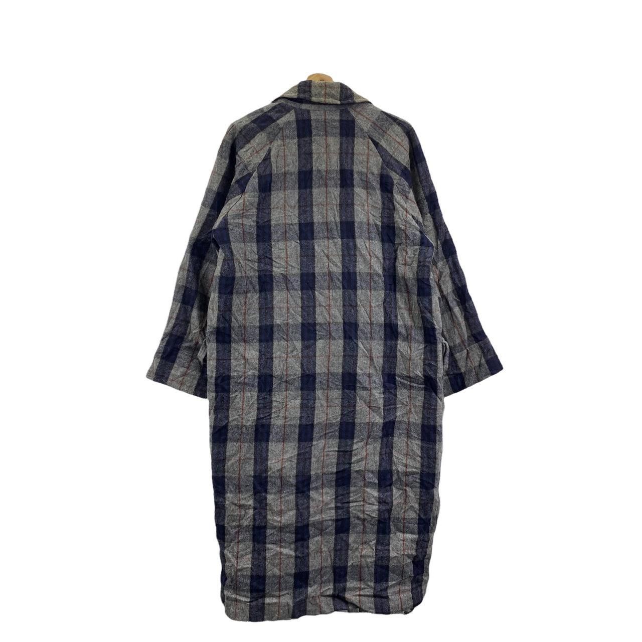 Giovanni Valentino Vtg 80’ GIORGIO VALENTINO ITALY Plaids Checks Trench Coat Size XL / US 12-14 / IT 48-50 - 2 Thumbnail