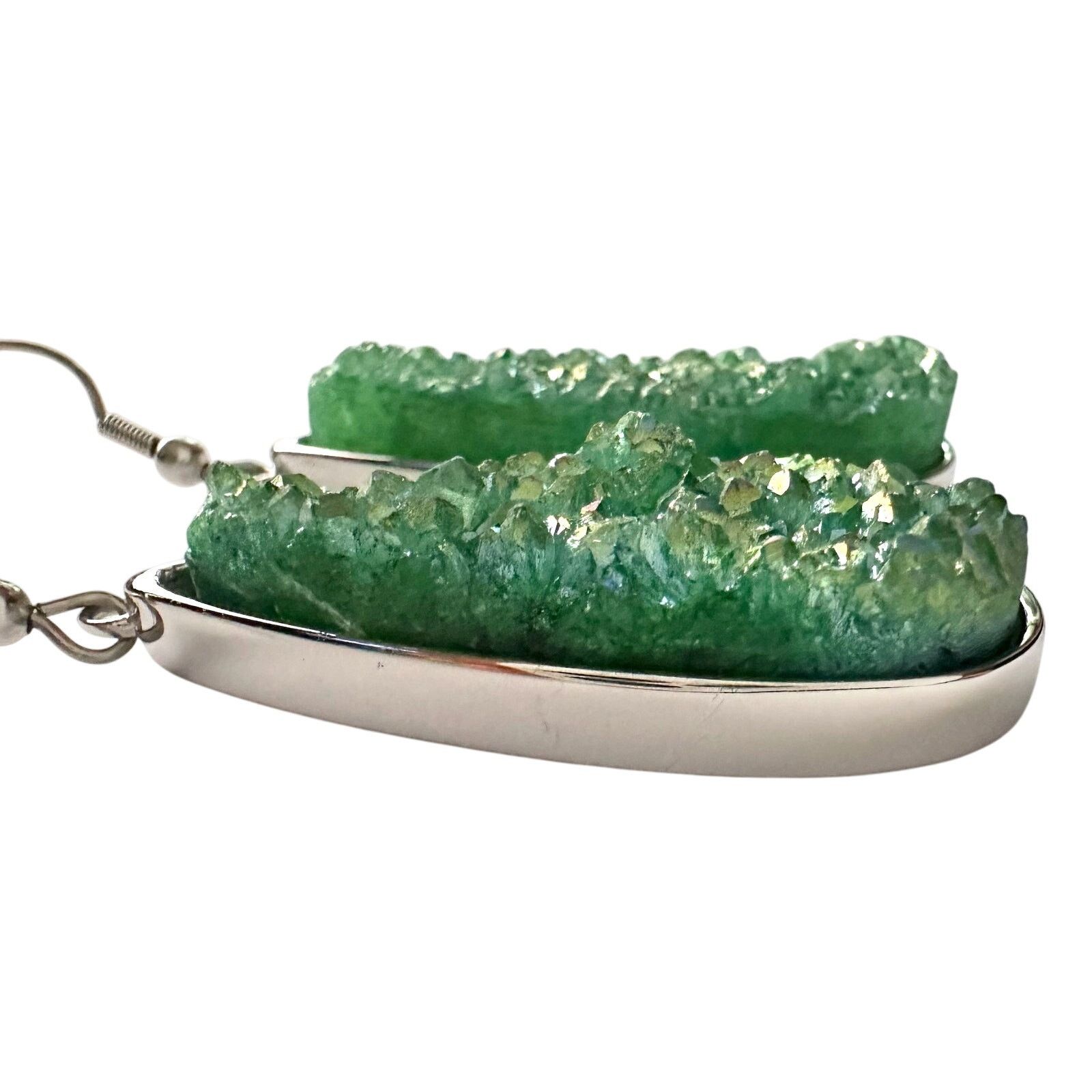 Other Kinsley Armelle Druzy Silver Jade Quartz Drop Earrings Size ONE SIZE - 7 Thumbnail