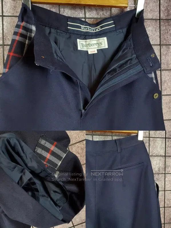 Burberry Burberry Navy Wool Logo Casual Pants. Size 23" - 8 Thumbnail