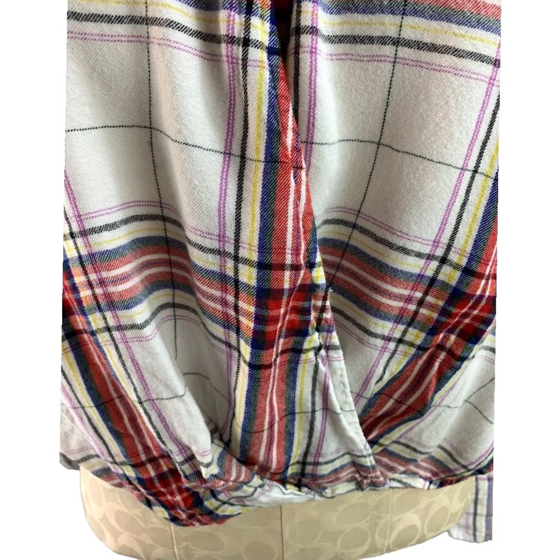 Lou & Grey **Women's Small Gray Soft Flannel Faux Wrap Pullover Blouse** User: **Small Women's Gray Soft Flannel Faux Wrap Pullover Blouse** Size S / US 4 / IT 40 - 3 Thumbnail