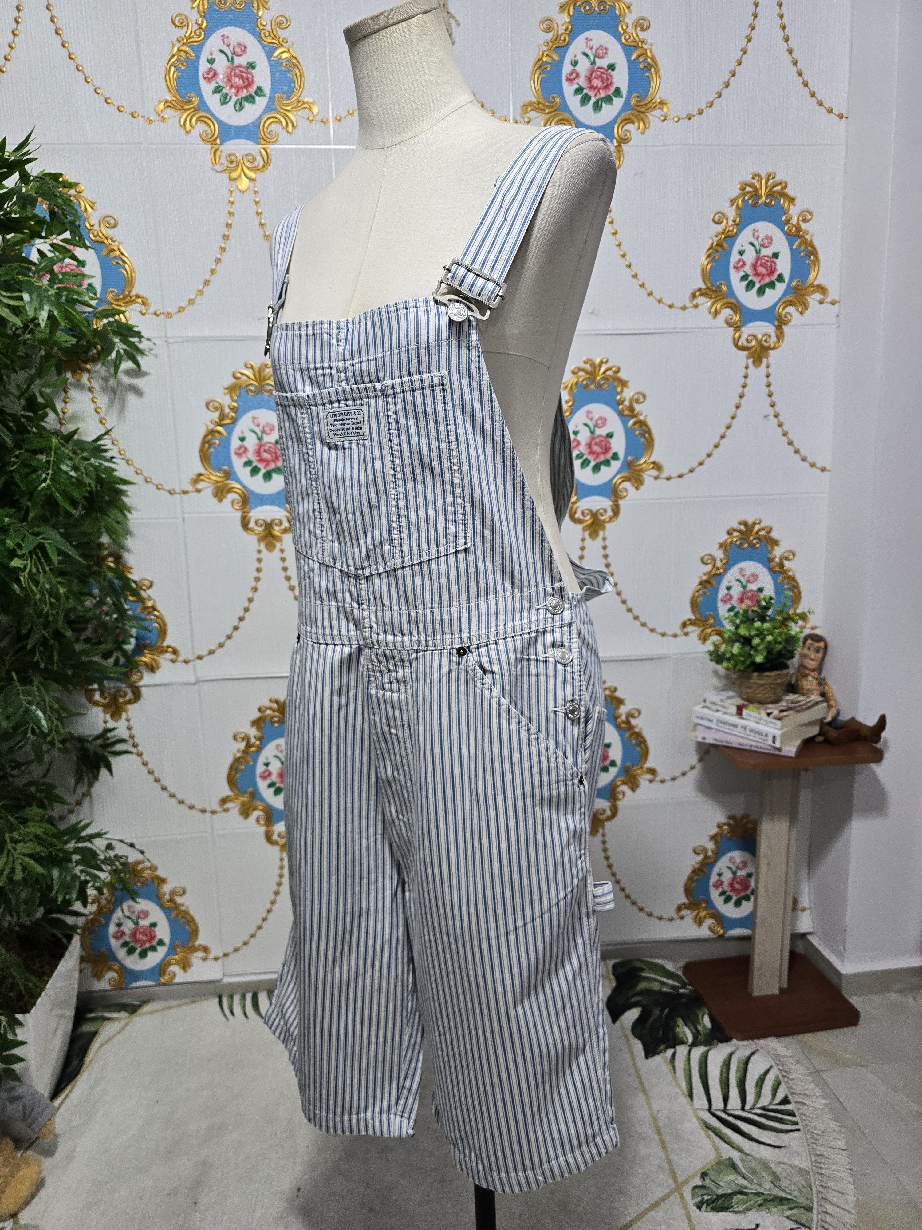 Levi's Levis VINTAGE RARE stripe DUNGAREES size Large Size US 34 / EU 50 - 6 Thumbnail