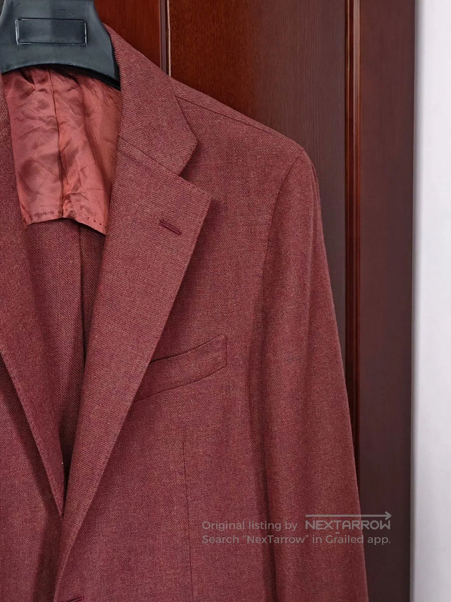 Tomorrowland Red Wool-Blend Italian Suit Jacket. Size US M / EU 48-50 / 2 - 2 Thumbnail