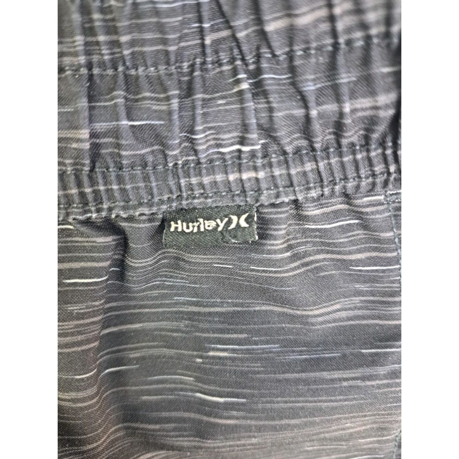 Hurley Hurley Mens Swim Shorts Black White Marks Pockets Drawstring XL Bottom Swim Shorts Mens Size US 36 / EU 52 - 7 Thumbnail