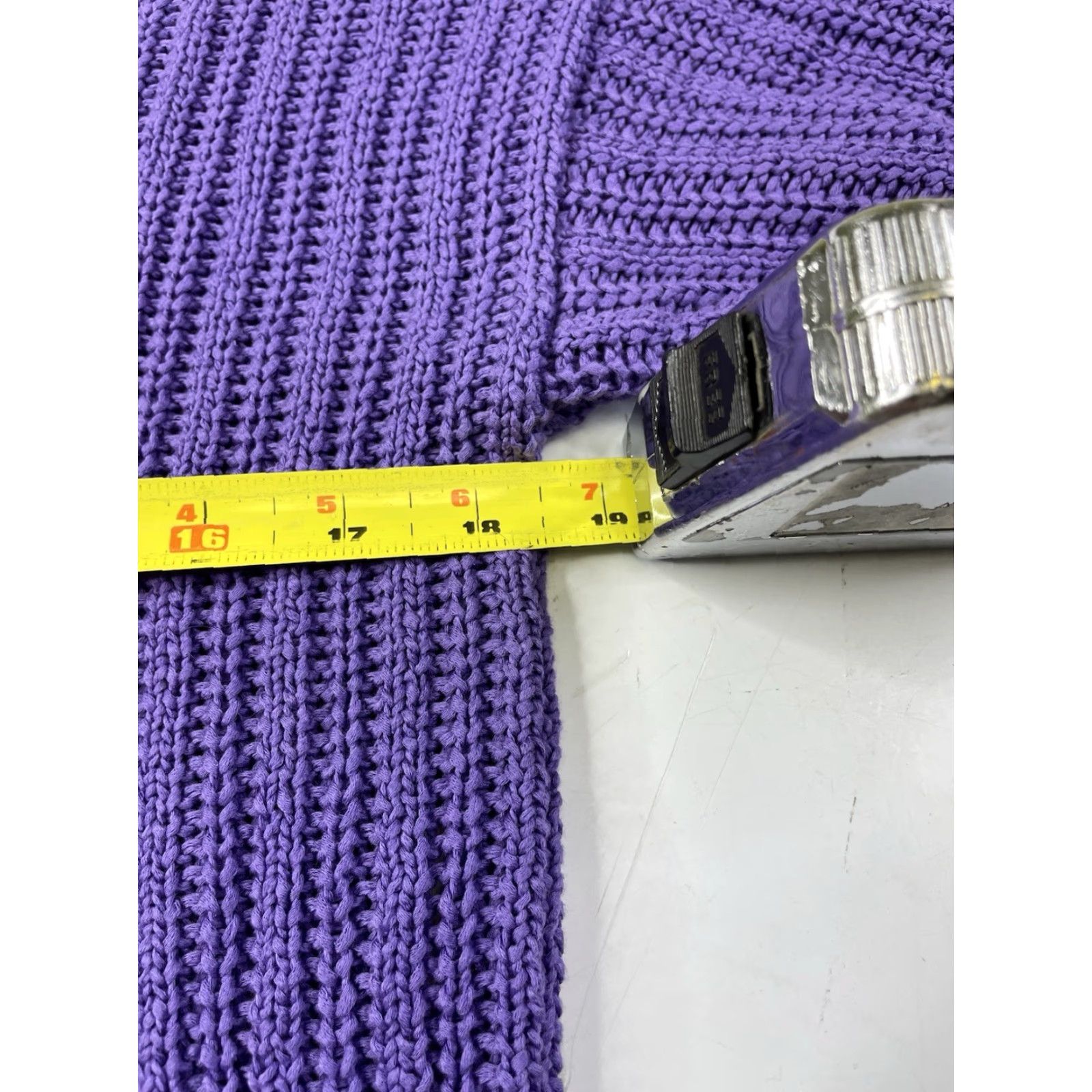 Vintage VINTAGE Gudrun Sjoden Womens Sweater Knit Cotton Pullover Crochet 3/4 Sleeve Purple S Womens Size S / US 4 / IT 40 - 6 Thumbnail