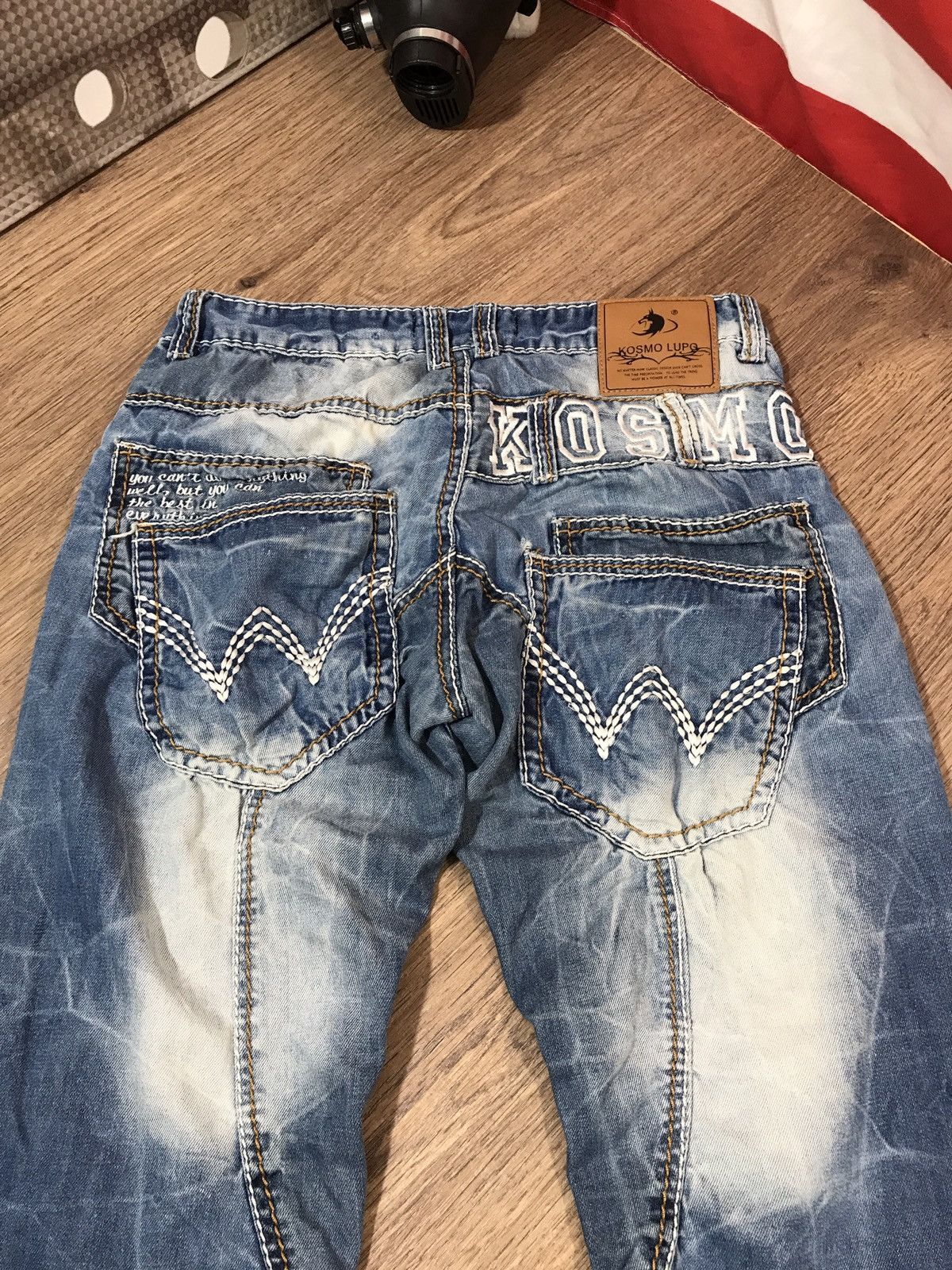 Japanese Brand × Vintage Vintage Distressed K&M Kosmo Lupo Denim Pants Jeans Size US 32 / EU 48 - 9 Thumbnail