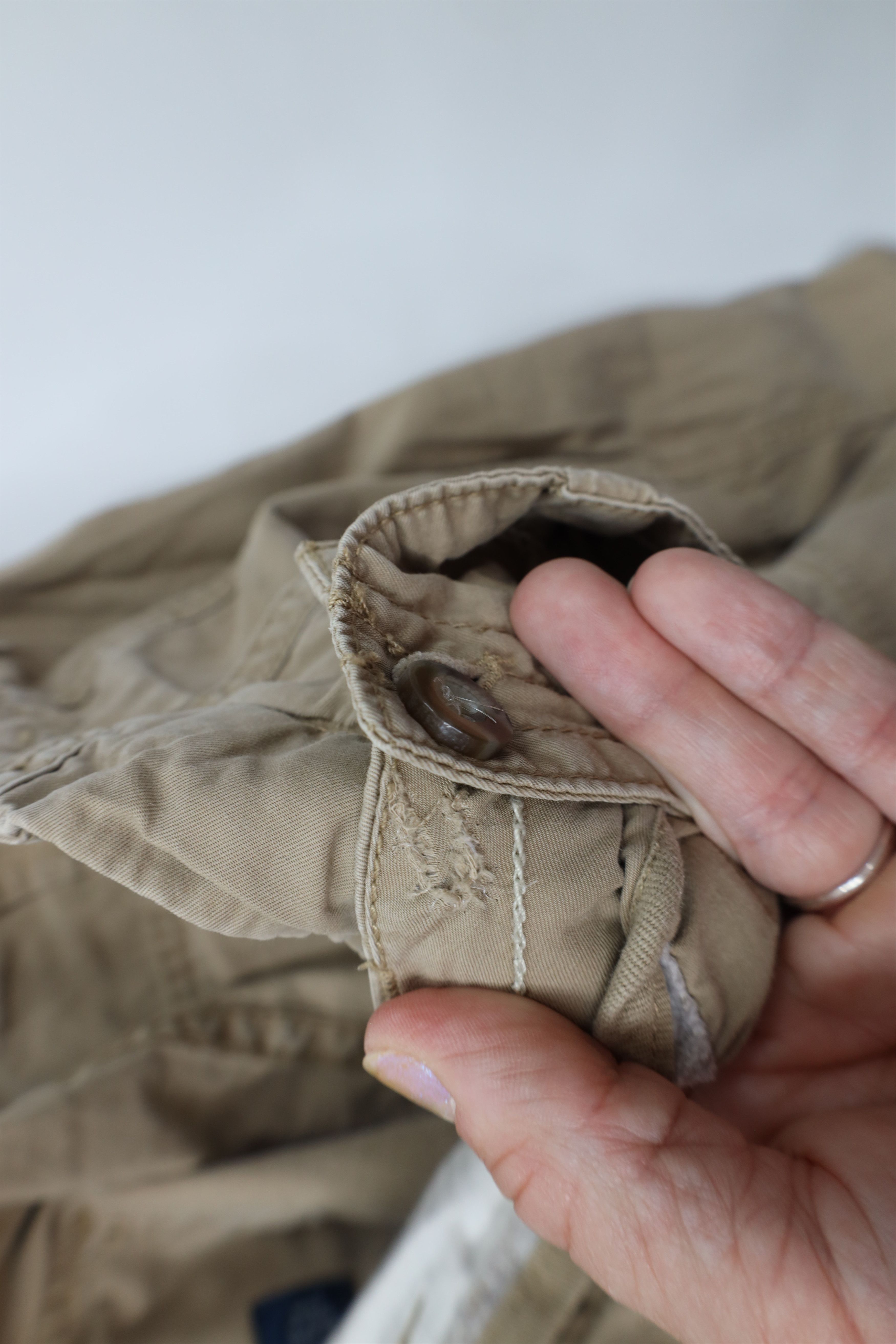 Ralph Lauren Vintage 90s Ralph Lauren Roll Wide Leg Cargo Pants Beige Size US 38 / EU 54 - 8 Thumbnail
